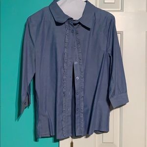 Francesca’s 3/4 Length Denim Blouse